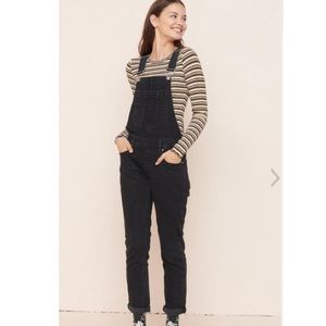 Black Denim Overalls